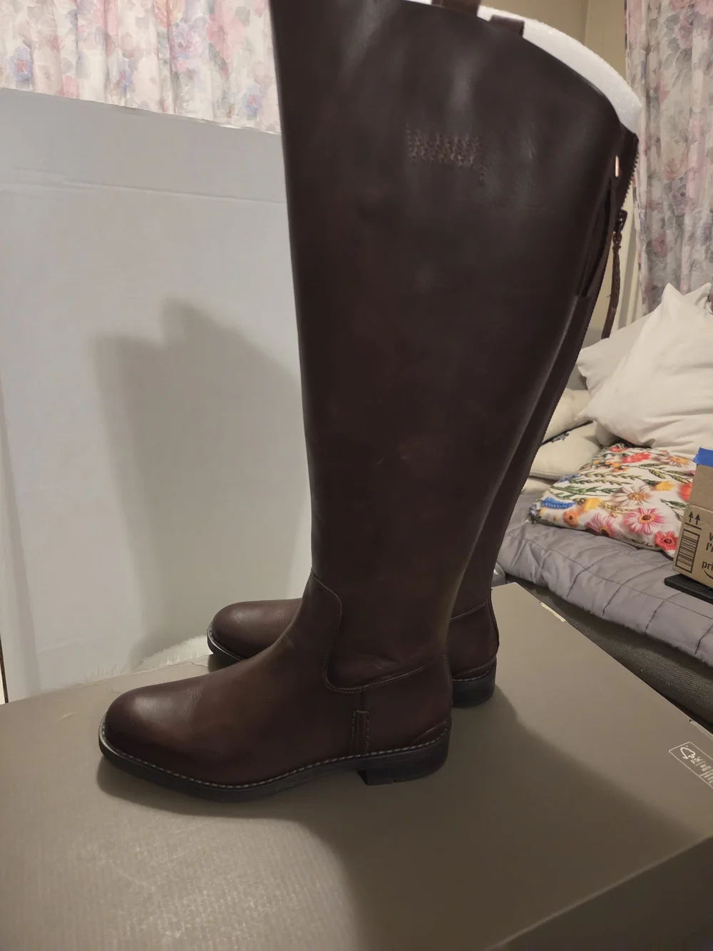 Franco Sarto & Meyer Tall Over-the-Knee Dark Brown Zip-Back Boot